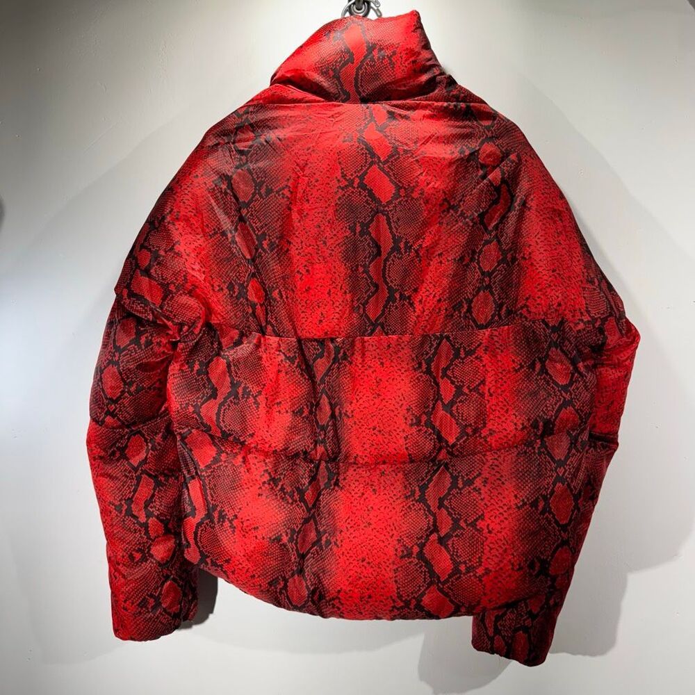 Apparis Jamie Red Python Puffer Jacket L - Picture 4 of 8